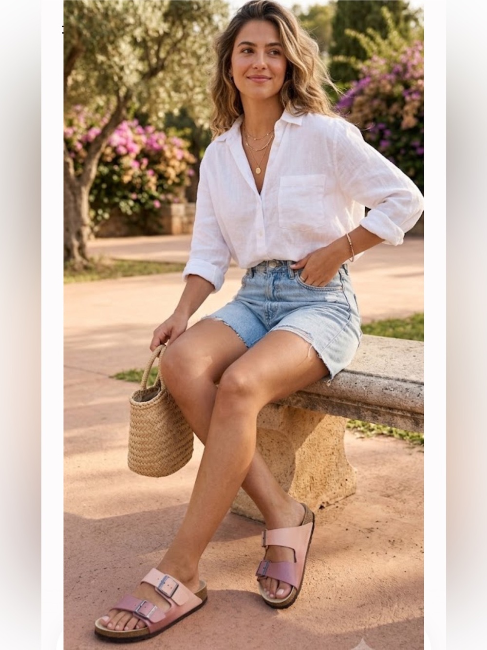 Birkenstock Arizona Two-Strap Sandals in Pink Ombre